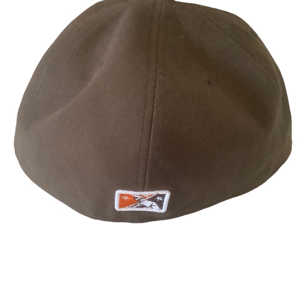Mens new era Durham baseball hat Sz 7.5 brown -team Durham bulls preppy cap - Picture 2 of 5
